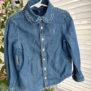 Girl Ralph Lauren Denim Shirt , size 4T